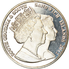 Moneda, Islas Georgias del Sur y Sandwich del Sur, 2 Pounds, 2012, Reine mère