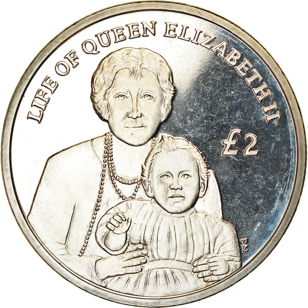 Moneda, Islas Georgias del Sur y Sandwich del Sur, 2 Pounds, 2012, Reine mère