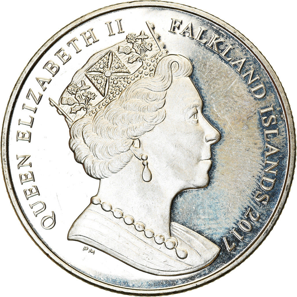 Moneta, Falklandy, Crown, 2017, Maison des Windsor - George VI, MS(63)