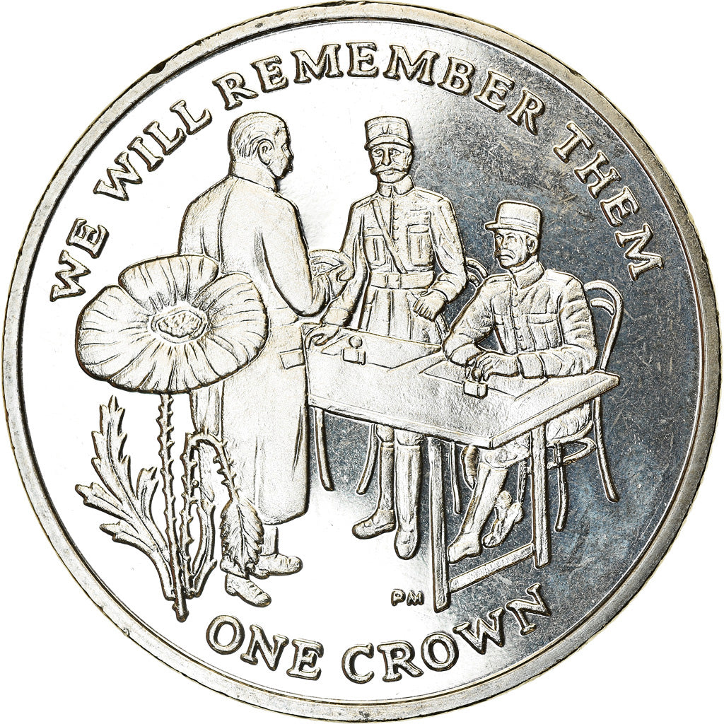 Coin, Ascension Island, Crown, 2014, Pobjoy Mint, Signature de l'Armistice