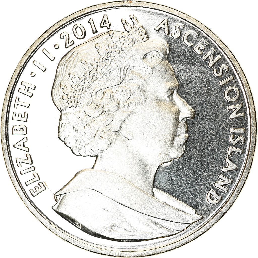Coin, Ascension Island, Crown, 2014, Pobjoy Mint, Signature de l'Armistice
