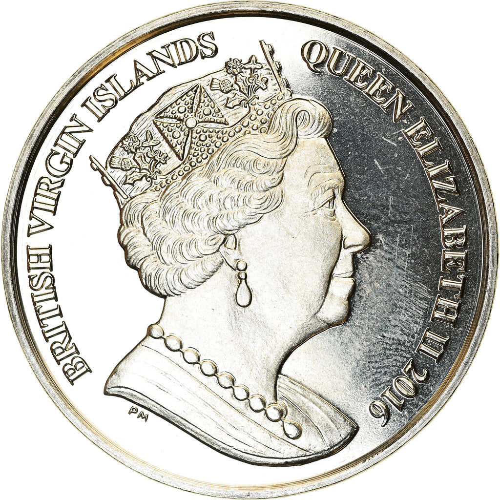 Moeda, Ilhas Virgens Britânicas, Dollar, 2016, Franklin Mint, Discipline