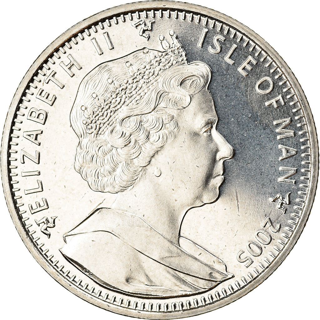Coin, Isle of Man, Elizabeth II, Crown, 2005, Pobjoy Mint, Bataille de Trafalgar