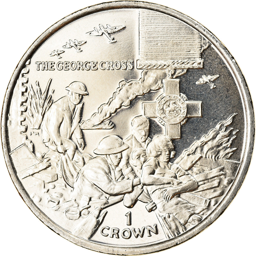 Coin, Isle of Man, Elizabeth II, Crown, 2005, Pobjoy Mint, George Cross, MS(63)