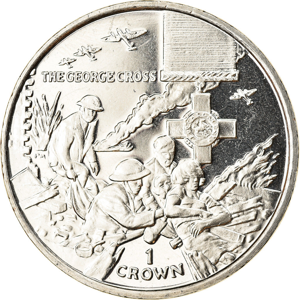 Coin, Isle of Man, Elizabeth II, Crown, 2005, Pobjoy Mint, George Cross, MS(63)