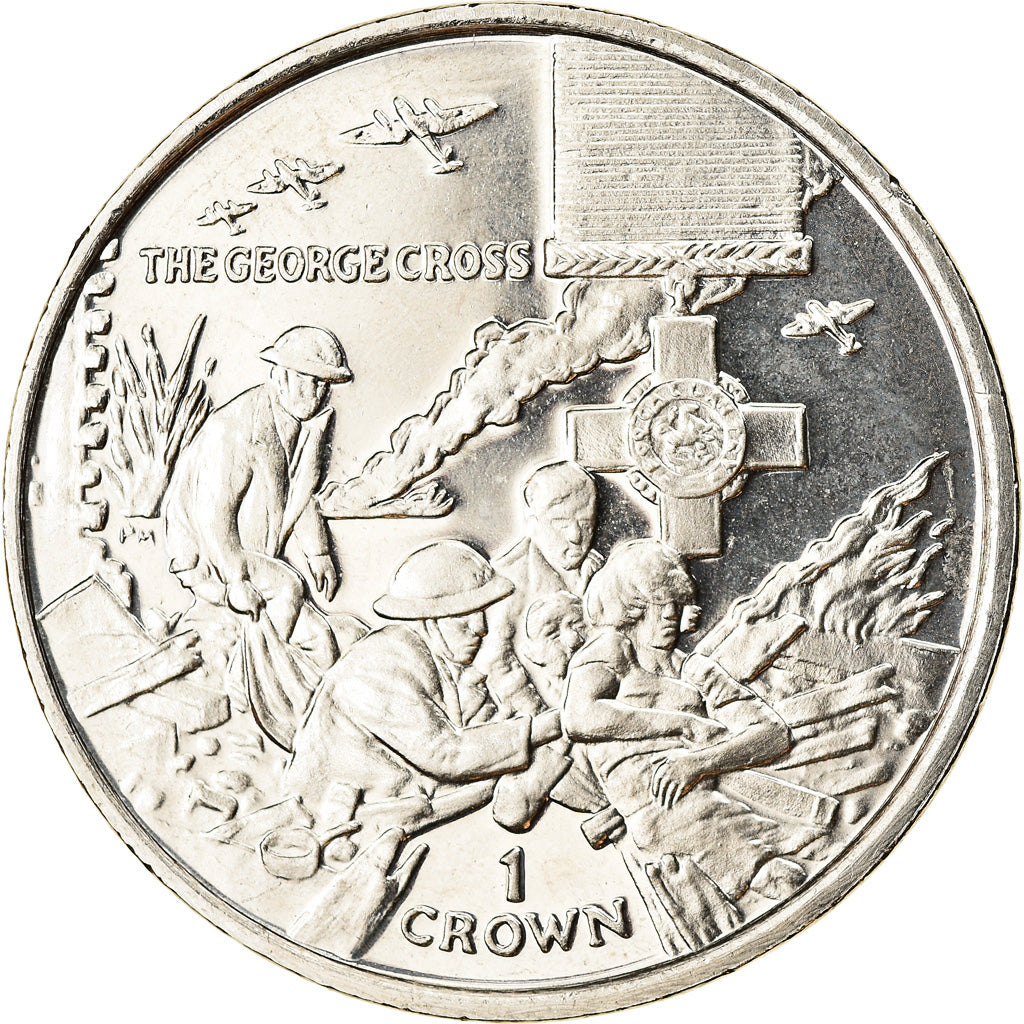 Coin, Isle of Man, Elizabeth II, Crown, 2005, Pobjoy Mint, George Cross, MS(63)