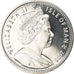 Moneda, Isla de Man, Elizabeth II, Crown, 2005, Pobjoy Mint, White rose of