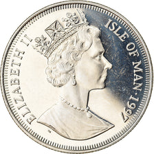 Coin, Isle of Man, Elizabeth II, Crown, 1997, Pobjoy Mint, Turist Trophy - Bob