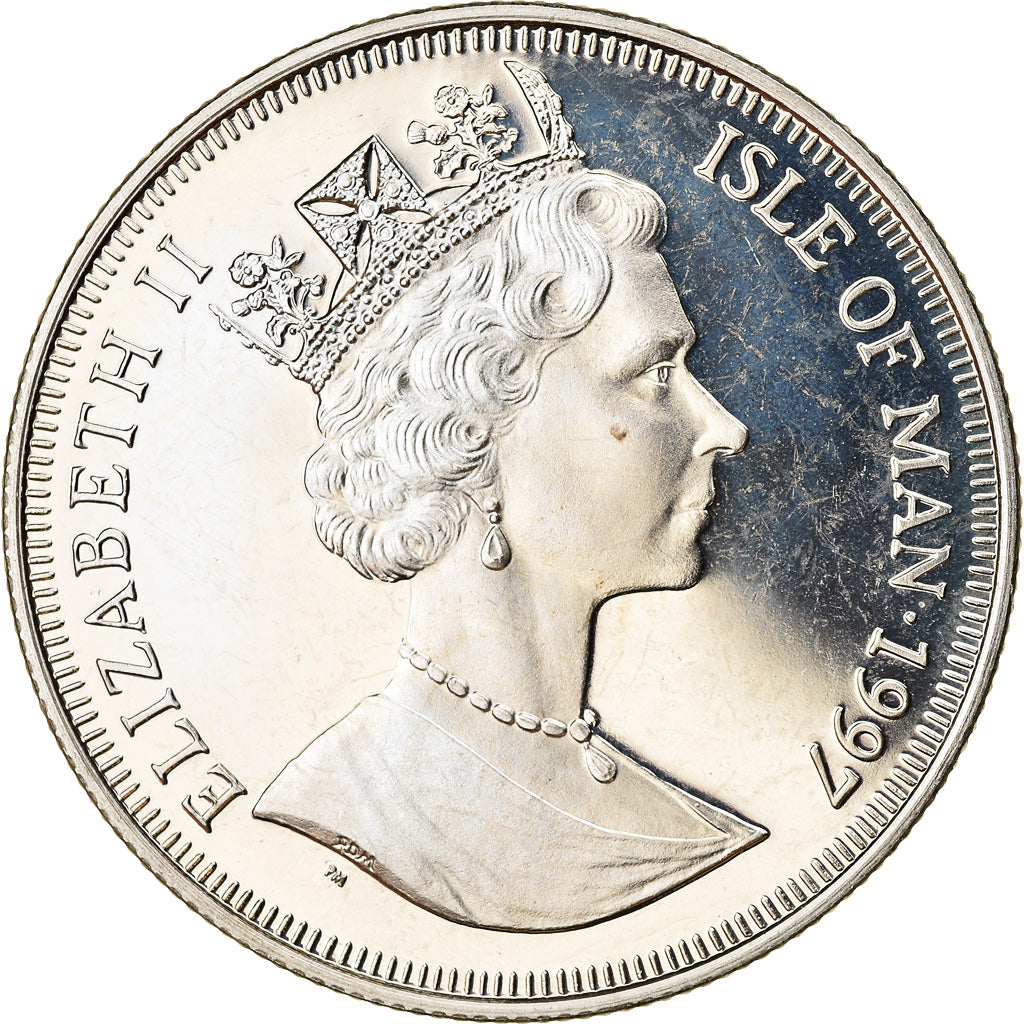 Monnaie, Isle of Man, Elizabeth II, Crown, 1997, Pobjoy Mint, Turist Trophy -