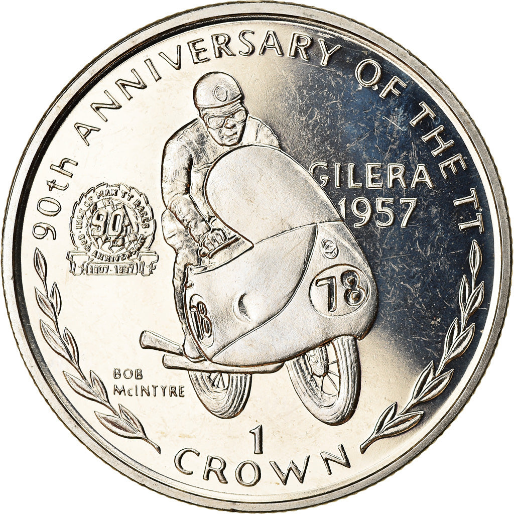 Monnaie, Isle of Man, Elizabeth II, Crown, 1997, Pobjoy Mint, Turist Trophy -