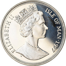 Coin, Isle of Man, Elizabeth II, Crown, 1997, Pobjoy Mint, Turist Trophy - Bob