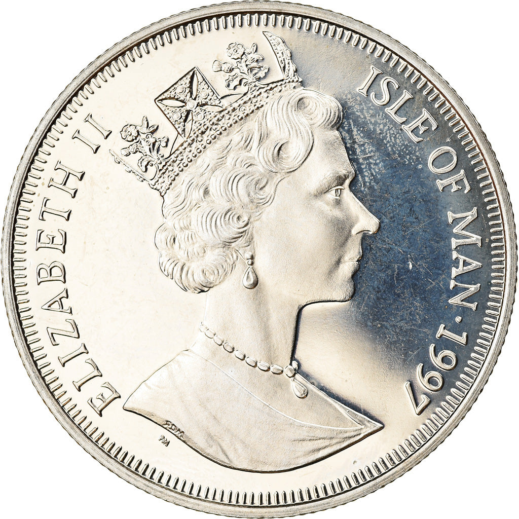 Monnaie, Isle of Man, Elizabeth II, Crown, 1997, Pobjoy Mint, Turist Trophy -