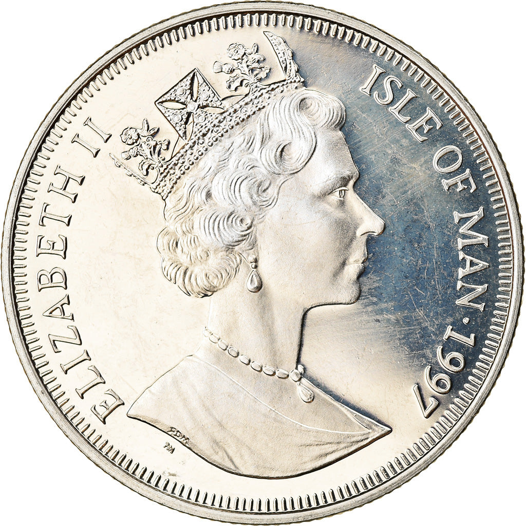 Monnaie, Isle of Man, Elizabeth II, Crown, 1997, Pobjoy Mint, Turist Trophy -