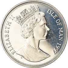 Coin, Isle of Man, Elizabeth II, Crown, 1997, Pobjoy Mint, Turist Trophy - Mike