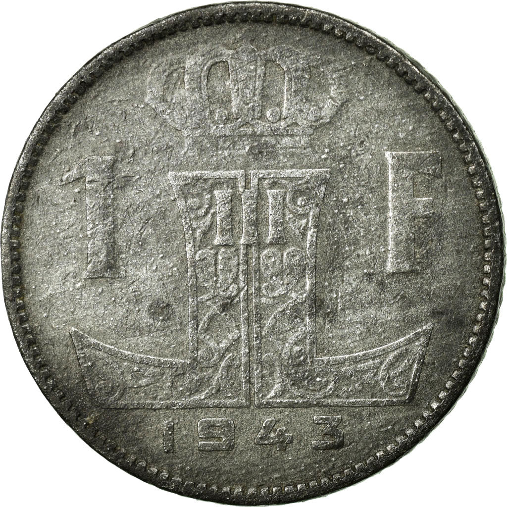 Coin, Belgium, Franc, 1943, EF(40-45), Zinc, KM:127