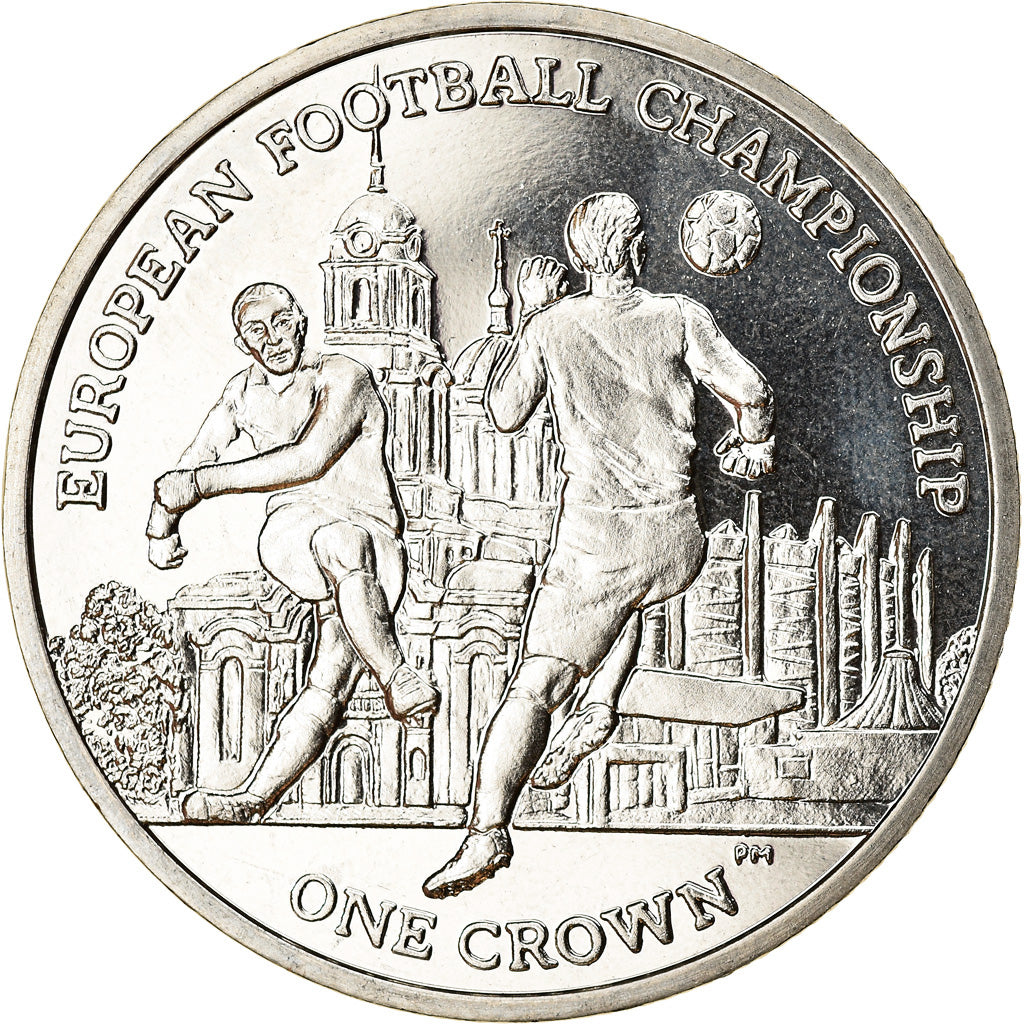 Coin, Isle of Man, Elizabeth II, Crown, 2012, Pobjoy Mint, Coupe d'Europe de
