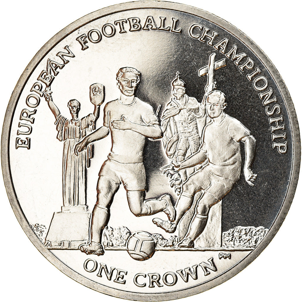 Coin, Isle of Man, Elizabeth II, Crown, 2012, Pobjoy Mint, Coupe d'Europe de