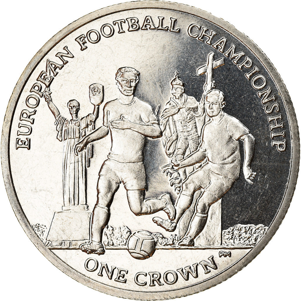 Coin, Isle of Man, Elizabeth II, Crown, 2012, Pobjoy Mint, Coupe d'Europe de
