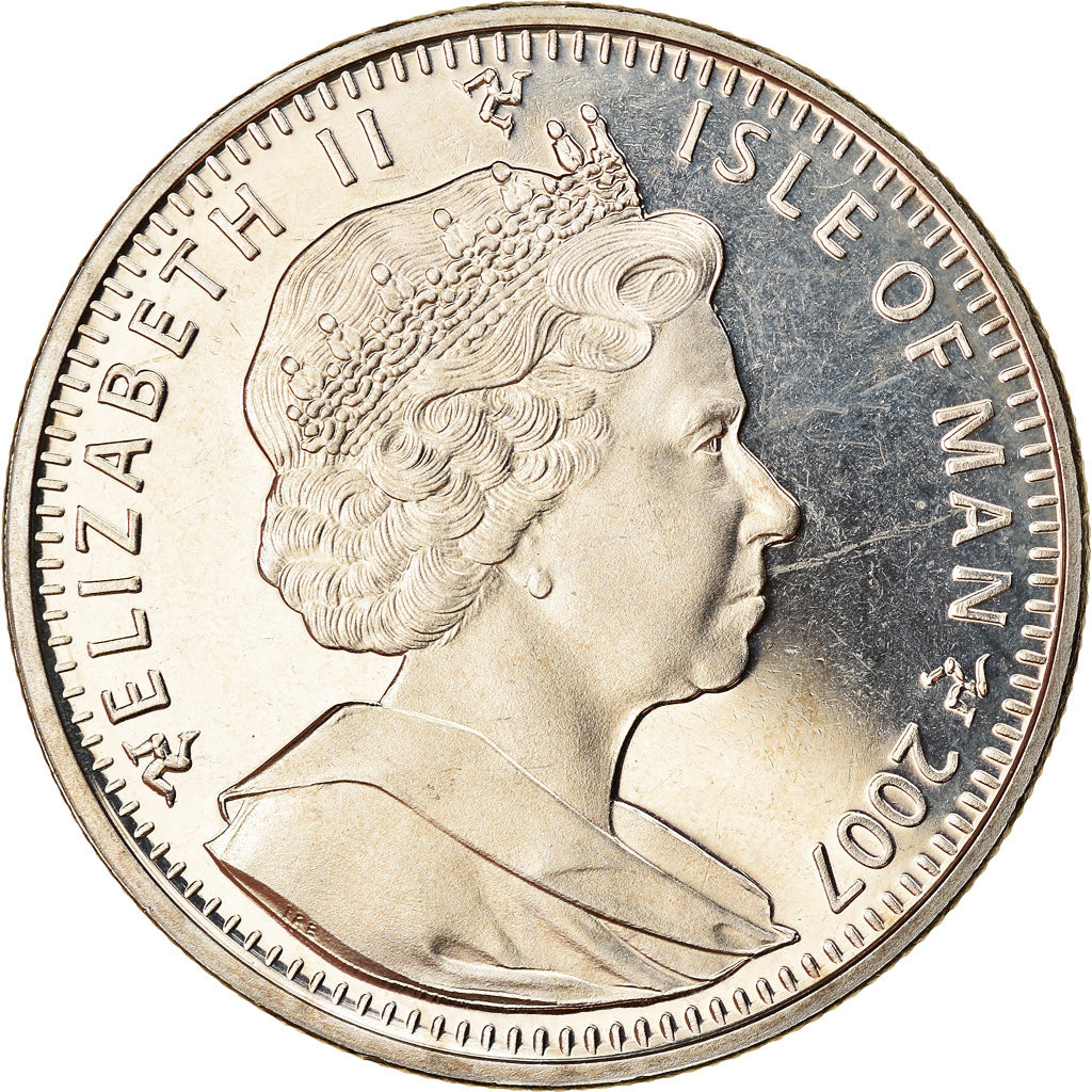 Münze, Isle of Man, Elizabeth II, Crown, 2007, Pobjoy Mint, Turist Trophy -