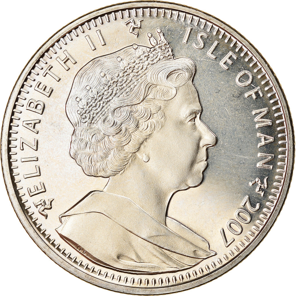 Coin, Isle of Man, Elizabeth II, Crown, 2007, Pobjoy Mint, Turist Trophy - Moto