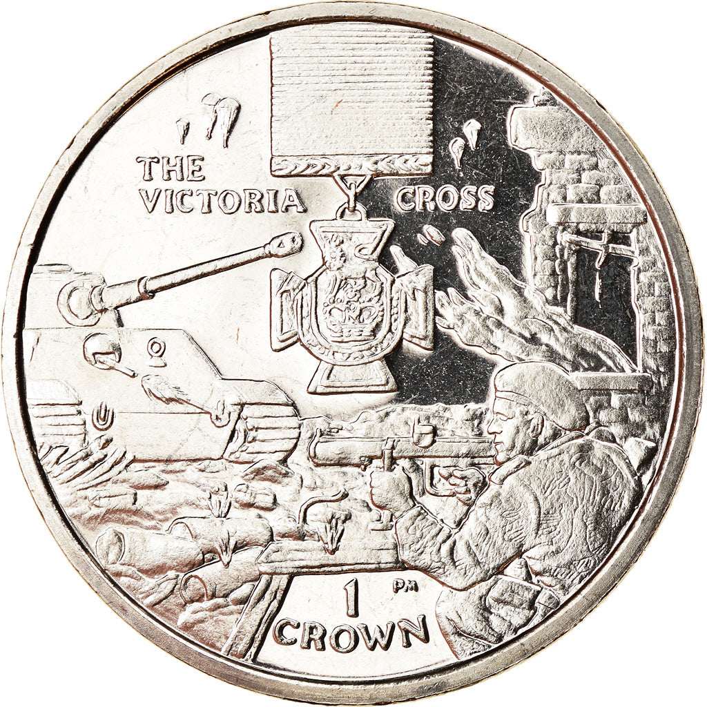 Coin, Isle of Man, Elizabeth II, Crown, 2004, Pobjoy Mint, Victoria Cross