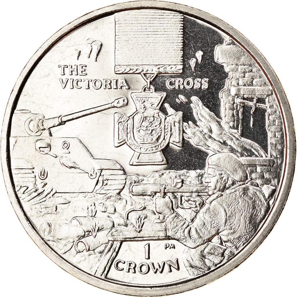 Coin, Isle of Man, Elizabeth II, Crown, 2004, Pobjoy Mint, Victoria Cross