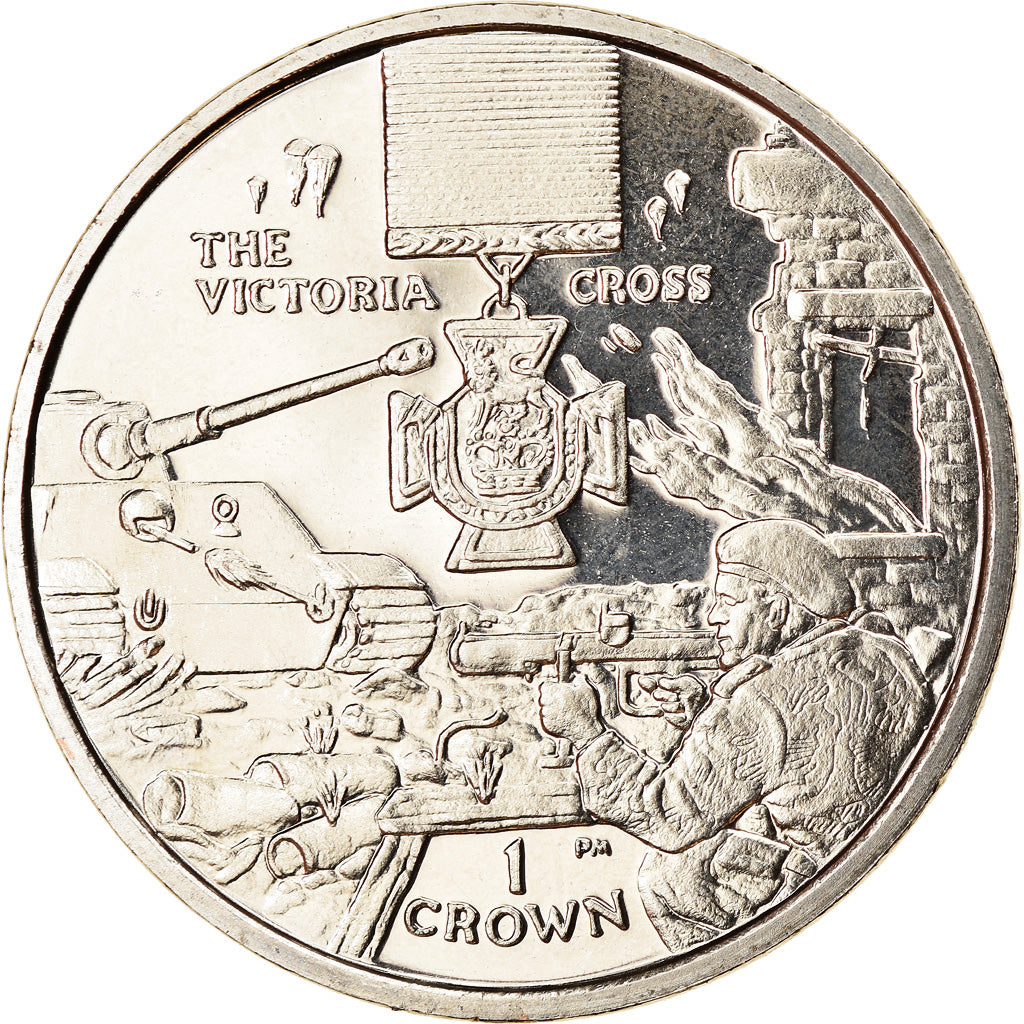 Coin, Isle of Man, Elizabeth II, Crown, 2004, Pobjoy Mint, Victoria Cross