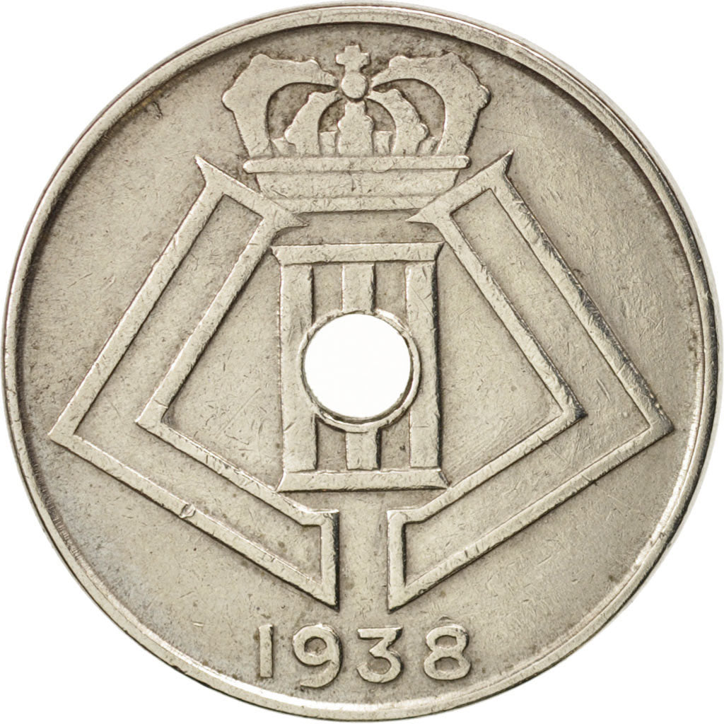 Belgium, 10 Centimes, 1938, AU(50-53), Nickel-brass, KM:112