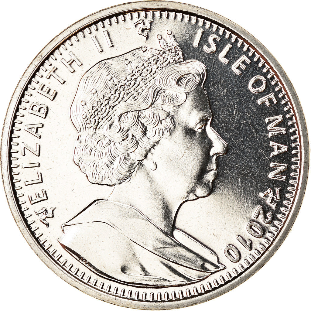 Coin, Isle of Man, Crown, 2010, Pobjoy Mint, Jeux Olympiques 2012 - Course à