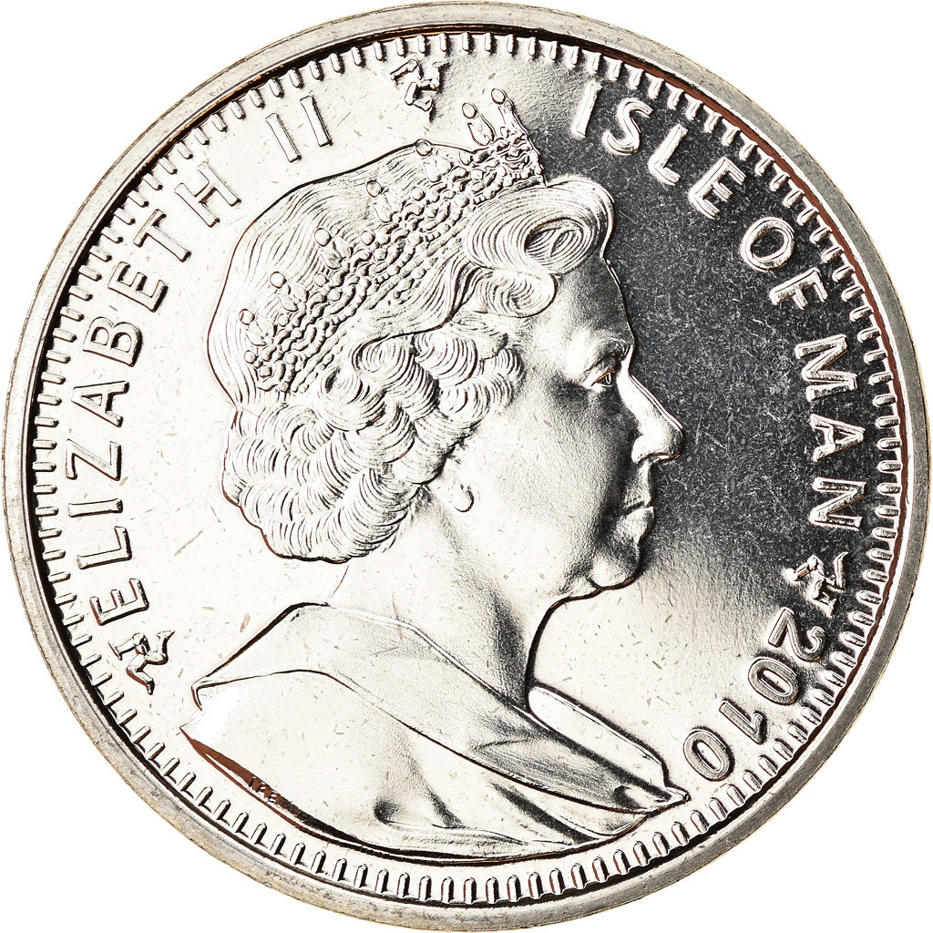 Coin, Isle of Man, Crown, 2010, Pobjoy Mint, Jeux Olympiques 2012 - Course à