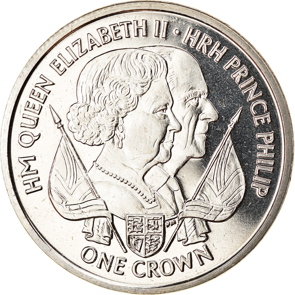 Monnaie, Isle of Man, Elizabeth II, Crown, 2011, Pobjoy Mint, Elizabeth II et le