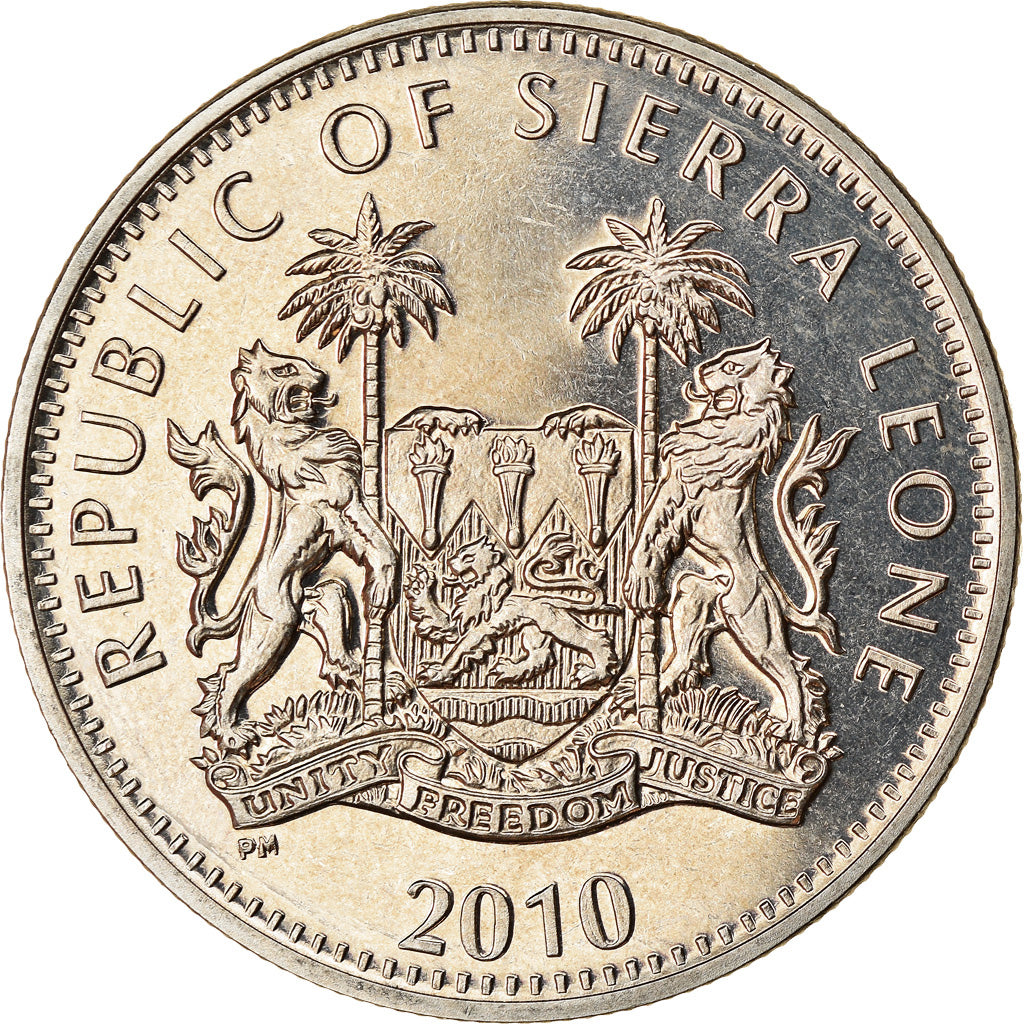 Moneta, Sierra Leone, Dollar, 2010, British Royal Mint, Chimpanzé, SPL