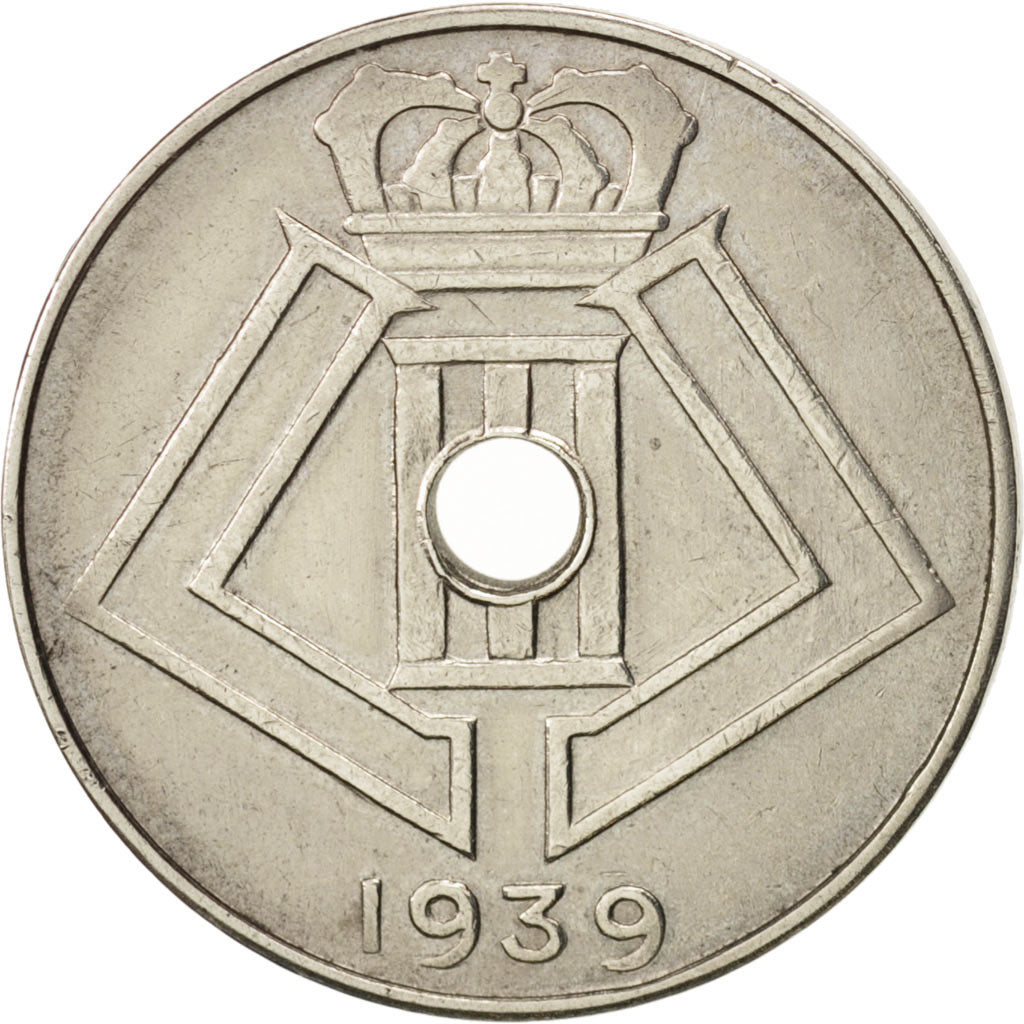 Belgium, 10 Centimes, 1939, AU(50-53), Nickel-brass, KM:113.1