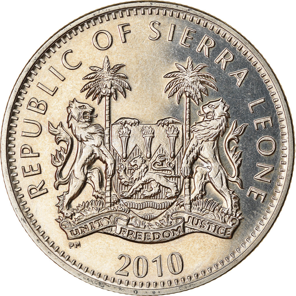 Münze, Sierra Leone, Dollar, 2010, British Royal Mint, Chimpanzé, UNZ
