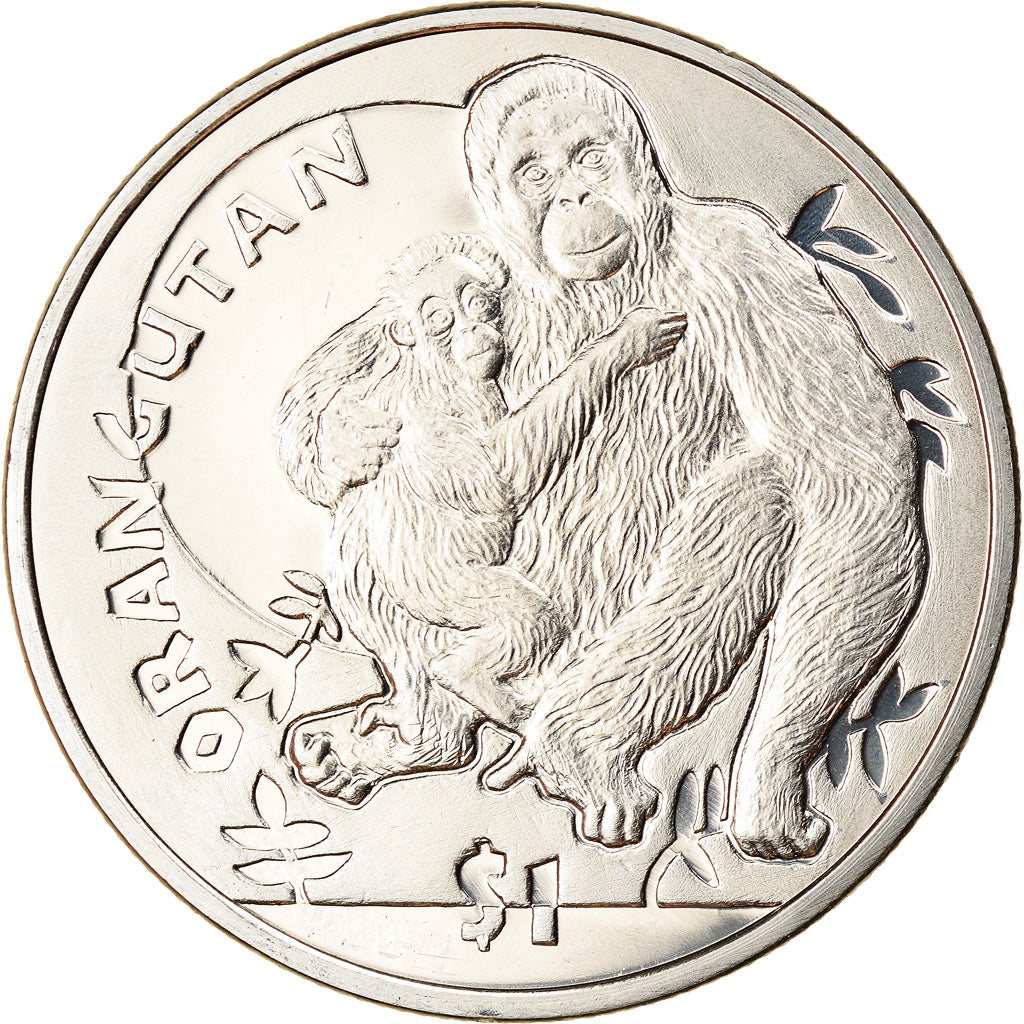 Coin, Sierra Leone, Dollar, 2010, British Royal Mint, Orang-outan, MS(63)