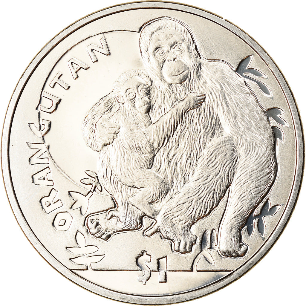 Coin, Sierra Leone, Dollar, 2010, British Royal Mint, Orang-outan, MS(63)