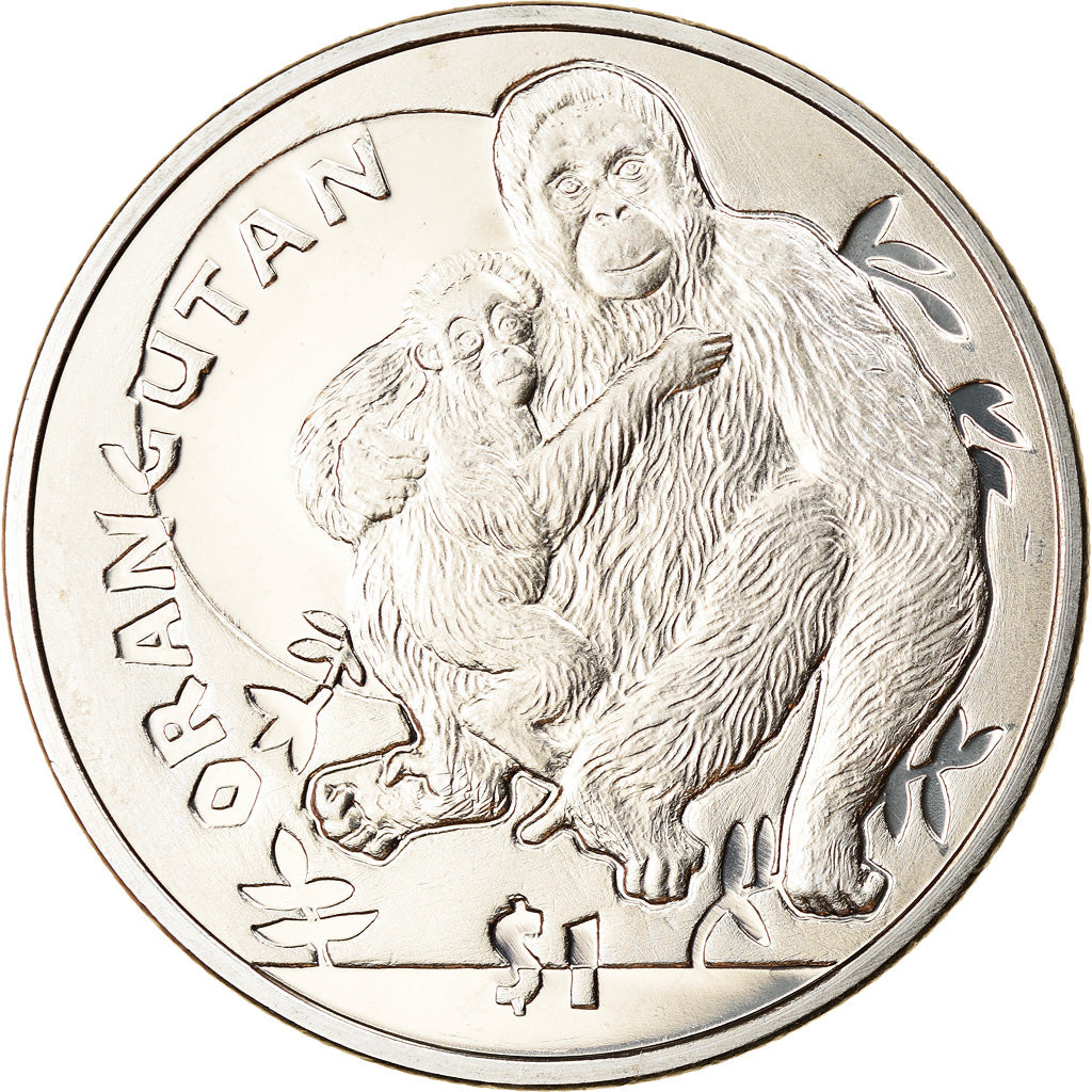 Coin, Sierra Leone, Dollar, 2010, British Royal Mint, Orang-outan, MS(63)