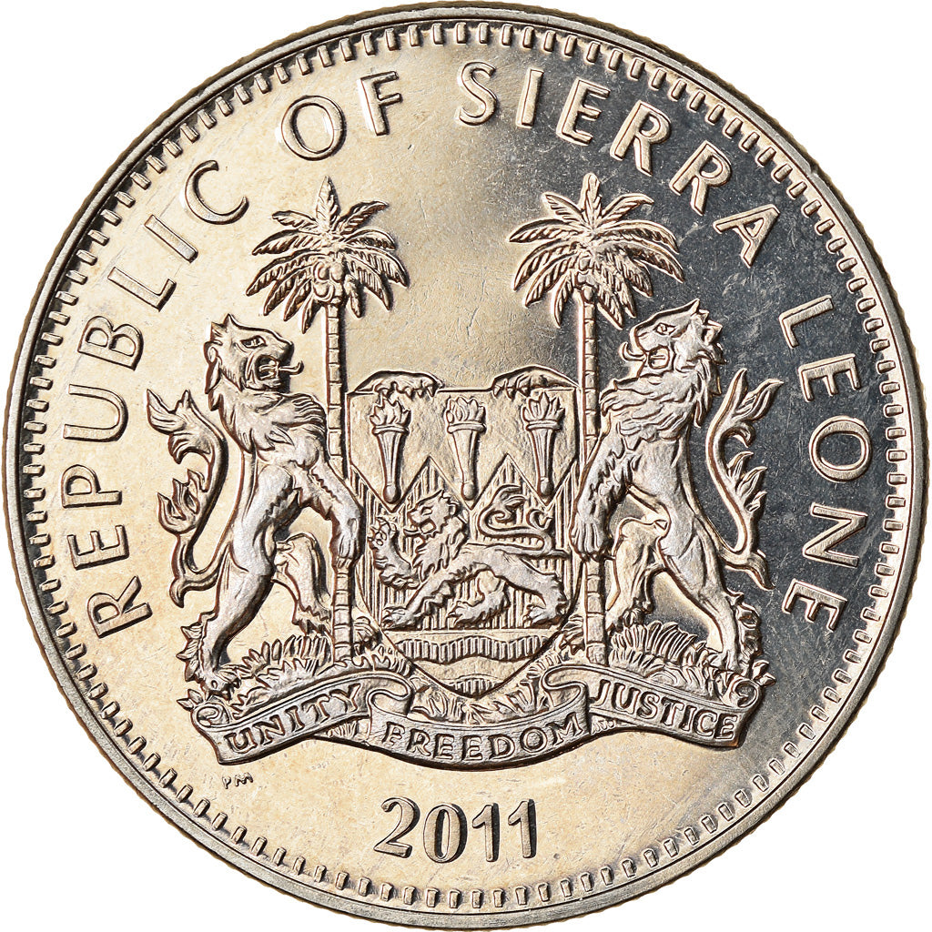 Moneta, Sierra Leone, Dollar, 2011, British Royal Mint, Gibbon, SPL