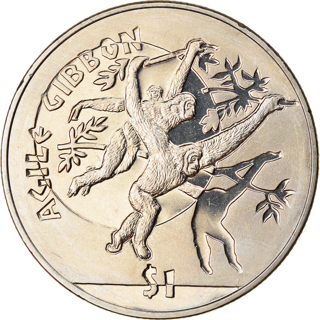 Münze, Sierra Leone, Dollar, 2011, British Royal Mint, Gibbon, UNZ
