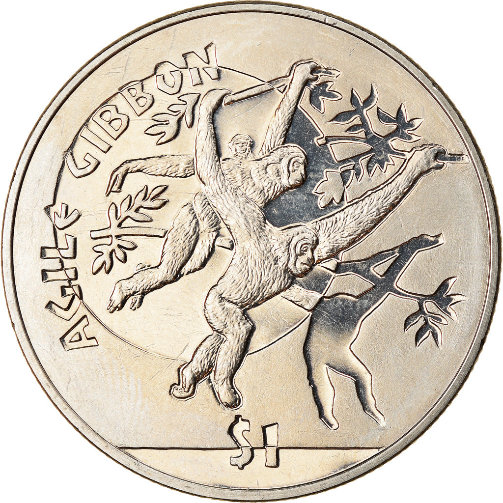 Coin, Sierra Leone, Dollar, 2011, British Royal Mint, Gibbon, MS(63)