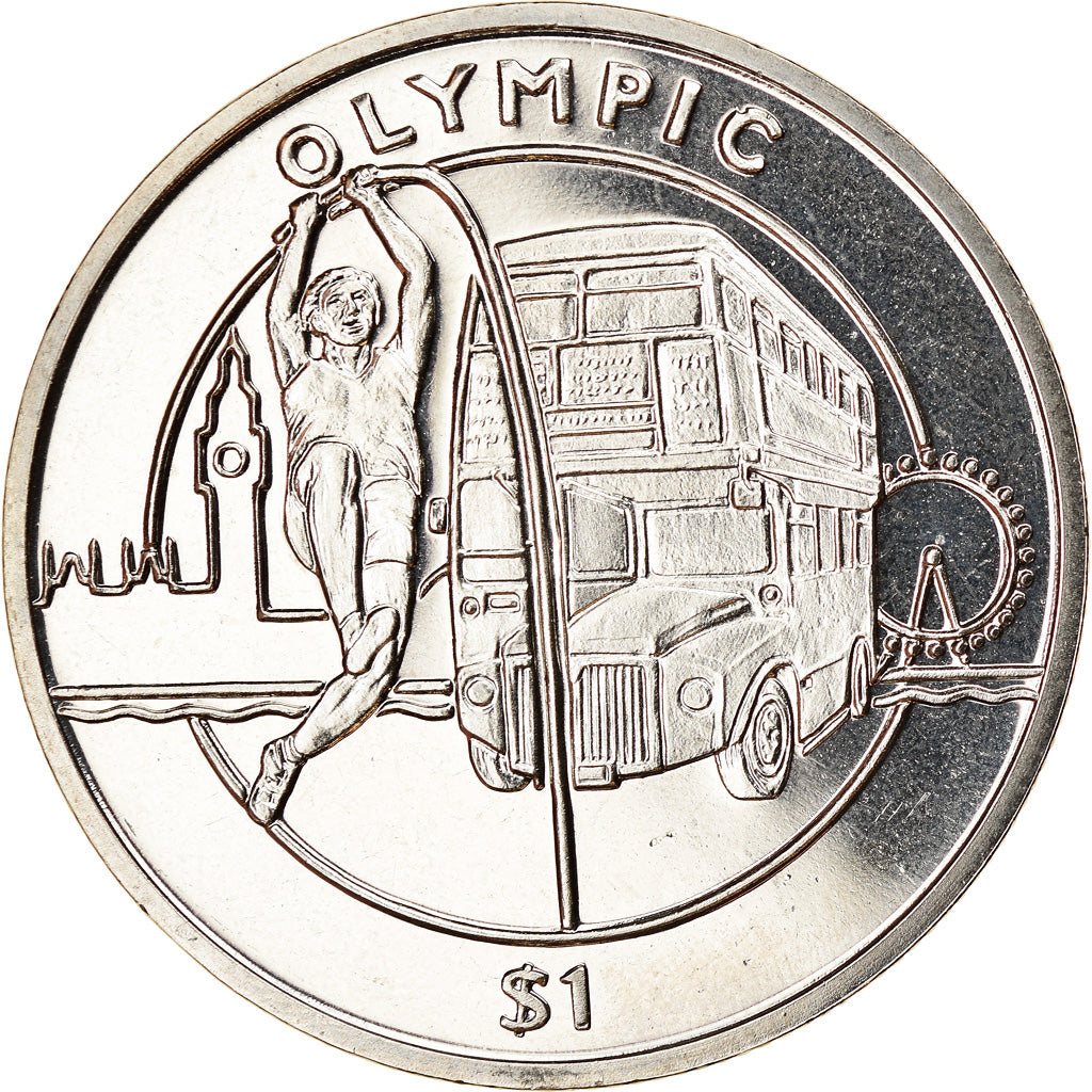 Coin, Sierra Leone, Dollar, 2012, British Royal Mint, Saut à la perche, MS(63)