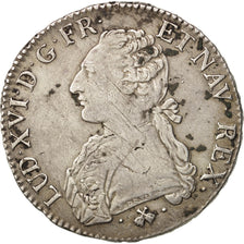 France, Louis XVI, Écu aux branches d'olivier, Bayonne,VF(30-35),Silver,KM 564.9