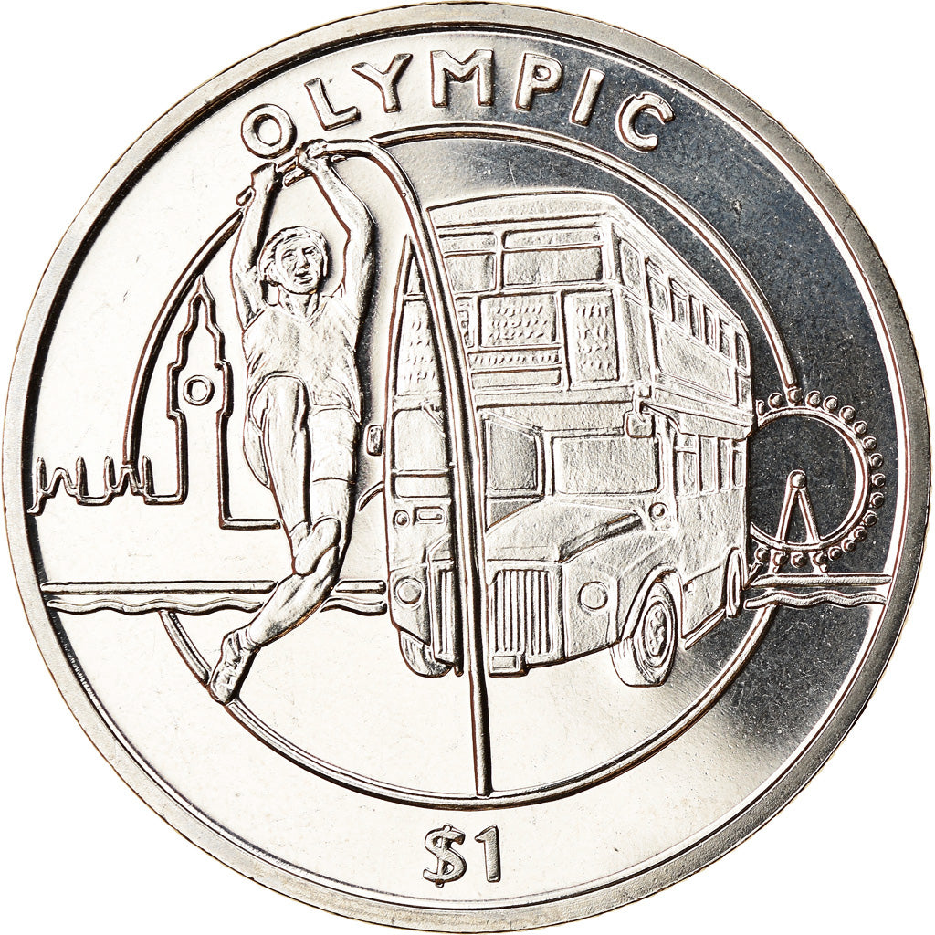 Moneta, Sierra Leone, Dollar, 2012, British Royal Mint, Saut à la perche