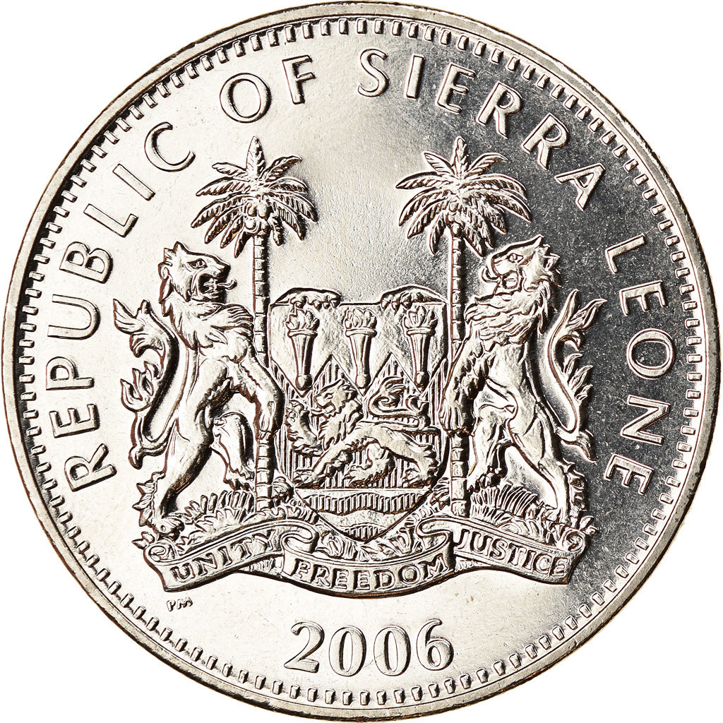 Moneta, Sierra Leone, Dollar, 2006, British Royal Mint, Dinosaures -