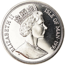 Monnaie, Isle of Man, Elizabeth II, Crown, 1993, Pobjoy Mint, Dinosaures -