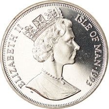 Monnaie, Isle of Man, Elizabeth II, Crown, 1993, Pobjoy Mint, Dinosaures -