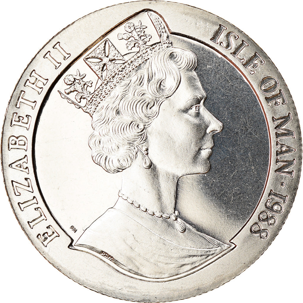 Coin, Isle of Man, Elizabeth II, Crown, 1998, Pobjoy Mint, Bateaux - Queen Mary