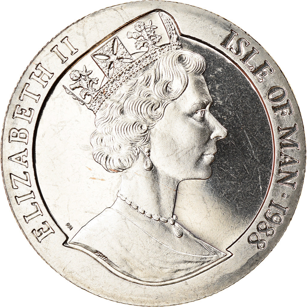 Coin, Isle of Man, Elizabeth II, Crown, 1998, Pobjoy Mint, Bateaux - Queen Mary