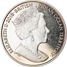 Moneta, British Indian Ocean, 2 Pounds, 2018, Vie sous-marine - Raie Manta