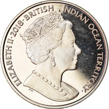 Monnaie, Océan Indien Britannique, 2 Pounds, 2018, Vie sous-marine - Crabe de
